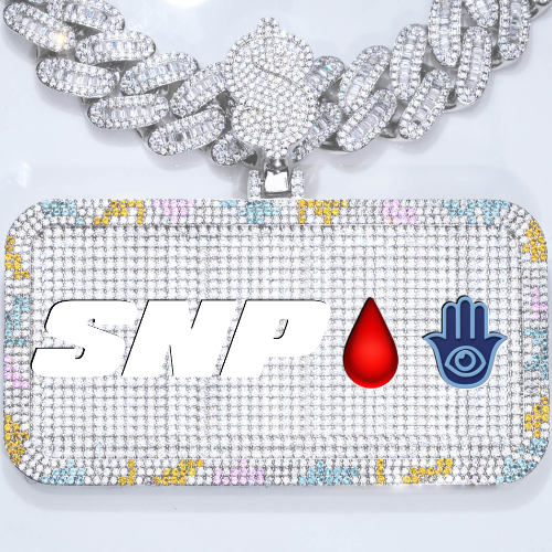 CUSTOM LETTER NECKLACE 3D COLORFUL SQUARE