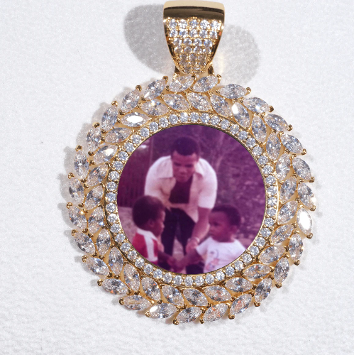 Large 3D Wheat Ear Custom Picture Pendant