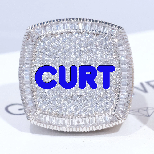 CUSTOM LETTER 3D ICED RING