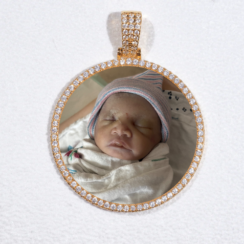 MEDIUM 3D CIRCLE CUSTOM PICTURE PENDANT