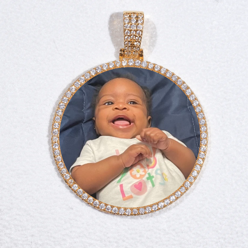 MEDIUM 3D CIRCLE CUSTOM PICTURE PENDANT