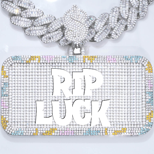 CUSTOM LETTER NECKLACE 3D COLORFUL SQUARE