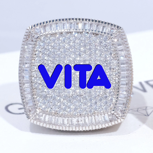 CUSTOM LETTER 3D ICED RING