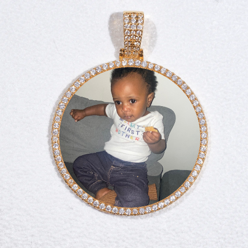 MEDIUM 3D CIRCLE CUSTOM PICTURE PENDANT