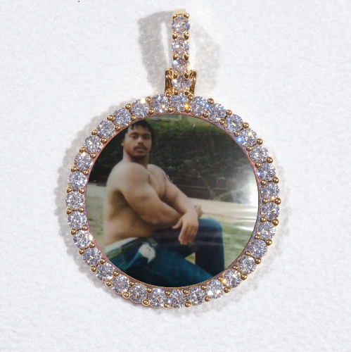 3D CIRCLE CUSTOM PICTURE PENDANT SMALL SIZE