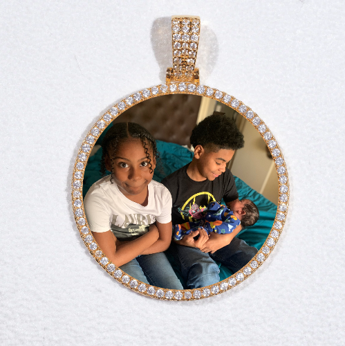 MEDIUM 3D CIRCLE CUSTOM PICTURE PENDANT