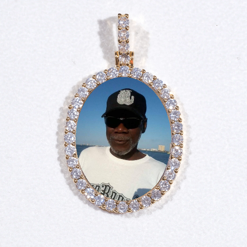 3D Oval Custom Picture Pendant