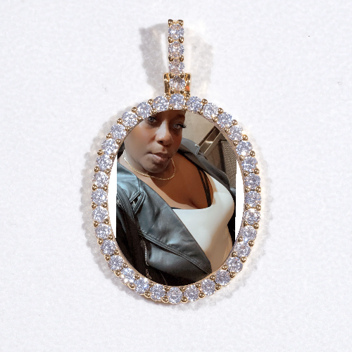 3D Oval Custom Picture Pendant