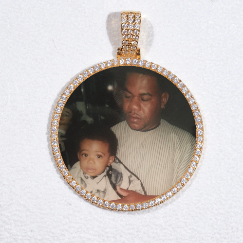 MEDIUM 3D CIRCLE CUSTOM PICTURE PENDANT