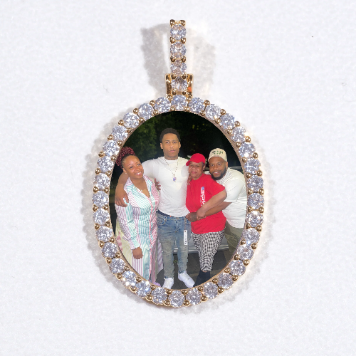 3D Oval Custom Picture Pendant