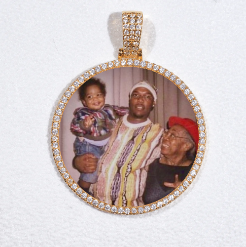 MEDIUM 3D CIRCLE CUSTOM PICTURE PENDANT