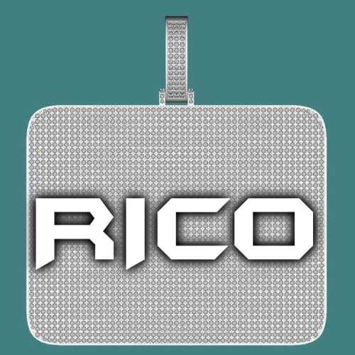 CUSTOM LETTER NECKLACE 3D BIG SQUARE