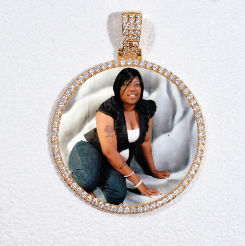 MEDIUM 3D CIRCLE CUSTOM PICTURE PENDANT