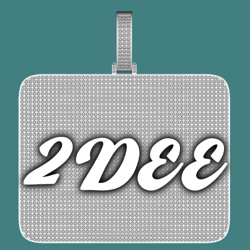 CUSTOM LETTER NECKLACE 3D BIG SQUARE