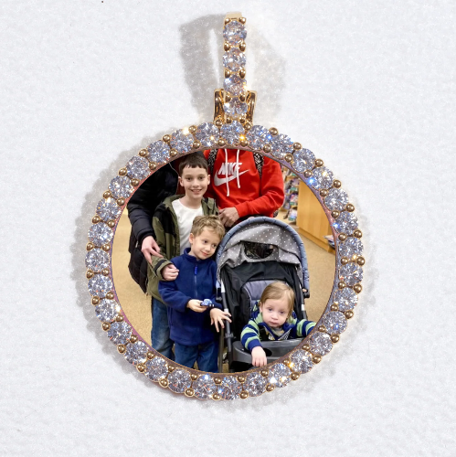 3D CIRCLE CUSTOM PICTURE PENDANT SMALL SIZE