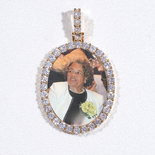 3D Oval Custom Picture Pendant