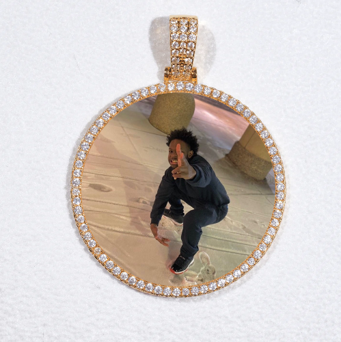 MEDIUM 3D CIRCLE CUSTOM PICTURE PENDANT