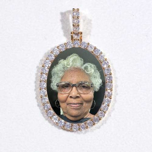3D Oval Custom Picture Pendant