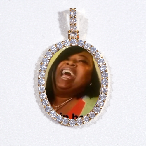3D Oval Custom Picture Pendant