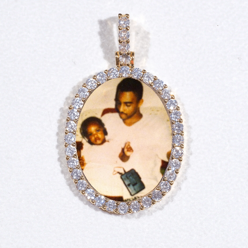 3D Oval Custom Picture Pendant