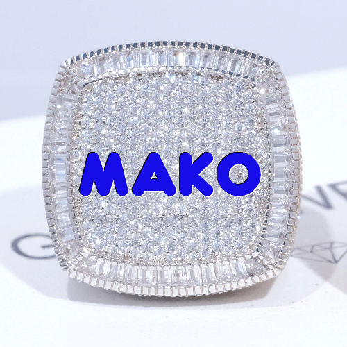 CUSTOM LETTER 3D ICED RING