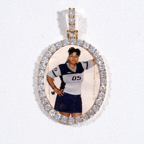 3D Oval Custom Picture Pendant