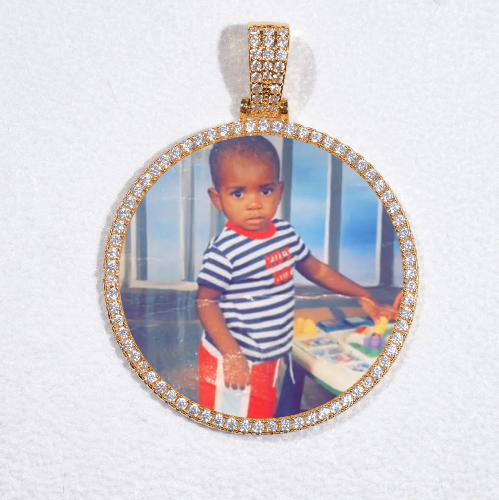 MEDIUM 3D CIRCLE CUSTOM PICTURE PENDANT