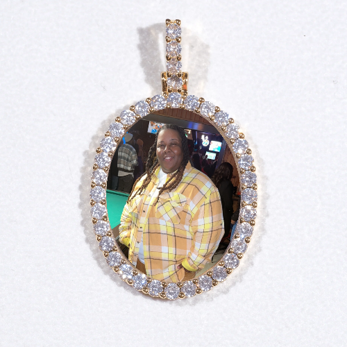 3D Oval Custom Picture Pendant