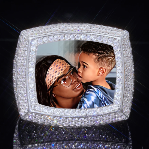 3D CUSTOM PICTURE ICED RING