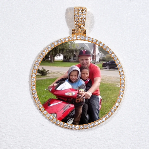 MEDIUM 3D CIRCLE CUSTOM PICTURE PENDANT