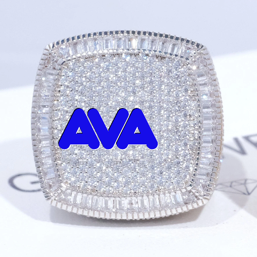 CUSTOM LETTER 3D ICED RING
