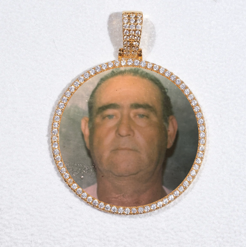 MEDIUM 3D CIRCLE CUSTOM PICTURE PENDANT