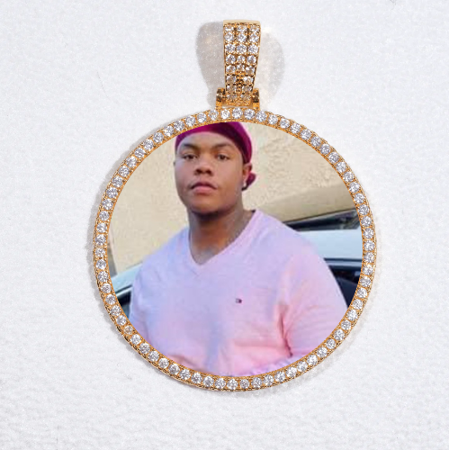MEDIUM 3D CIRCLE CUSTOM PICTURE PENDANT