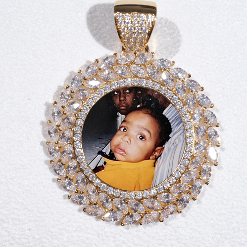 Large 3D Wheat Ear Custom Picture Pendant