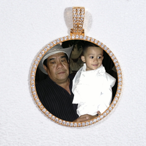 MEDIUM 3D CIRCLE CUSTOM PICTURE PENDANT