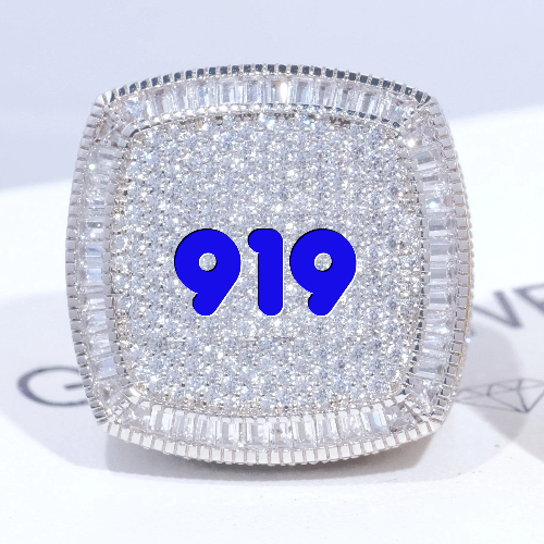 CUSTOM LETTER 3D ICED RING