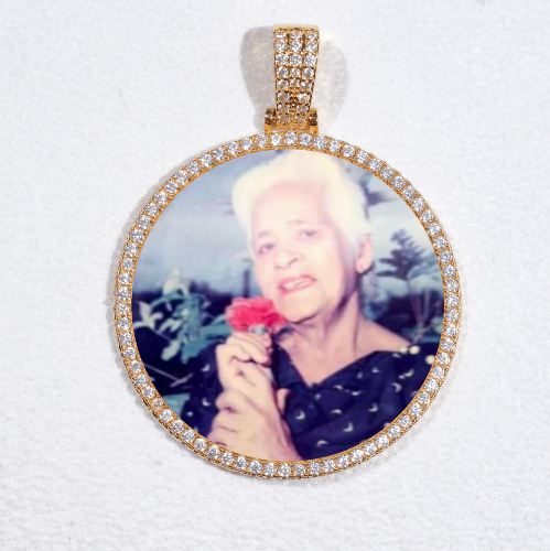 MEDIUM 3D CIRCLE CUSTOM PICTURE PENDANT