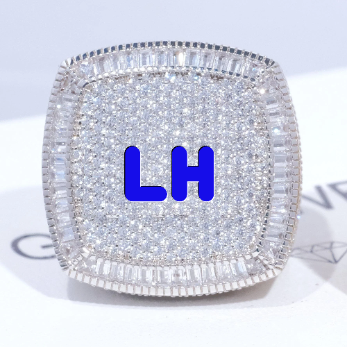 CUSTOM LETTER 3D ICED RING