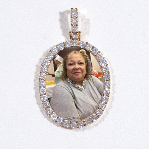 3D Oval Custom Picture Pendant