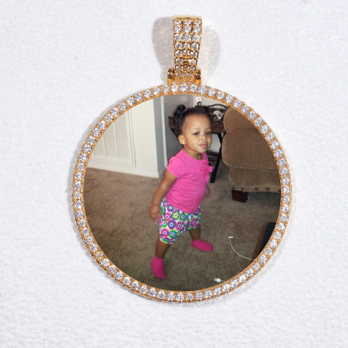 MEDIUM 3D CIRCLE CUSTOM PICTURE PENDANT