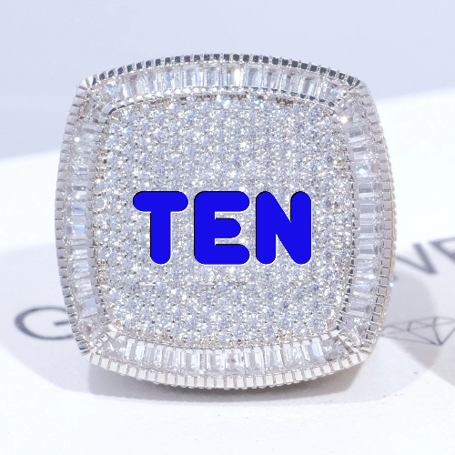 CUSTOM LETTER 3D ICED RING