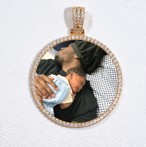 MEDIUM 3D CIRCLE CUSTOM PICTURE PENDANT