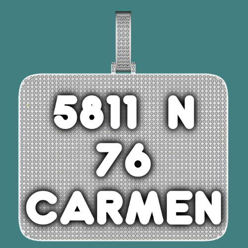 CUSTOM LETTER NECKLACE 3D BIG SQUARE