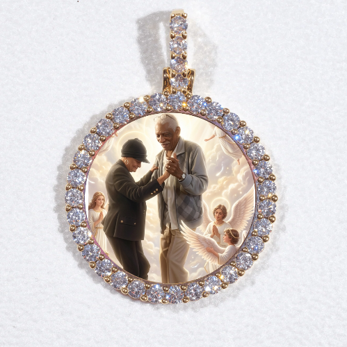 3D CIRCLE CUSTOM PICTURE PENDANT SMALL SIZE