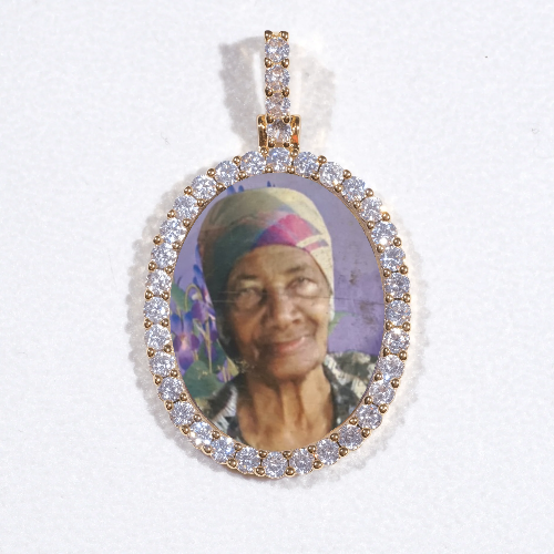 3D Oval Custom Picture Pendant