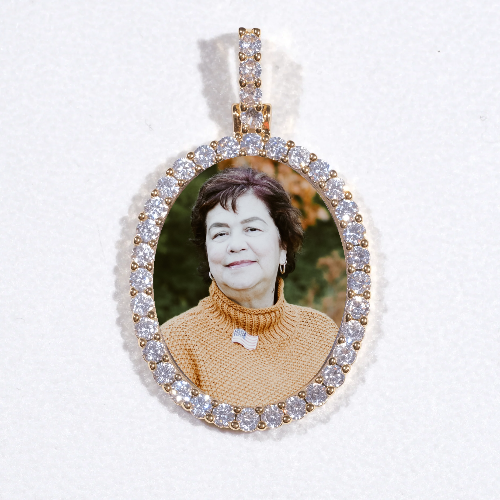 3D Oval Custom Picture Pendant