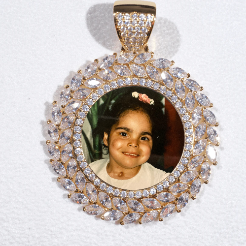 Large 3D Wheat Ear Custom Picture Pendant