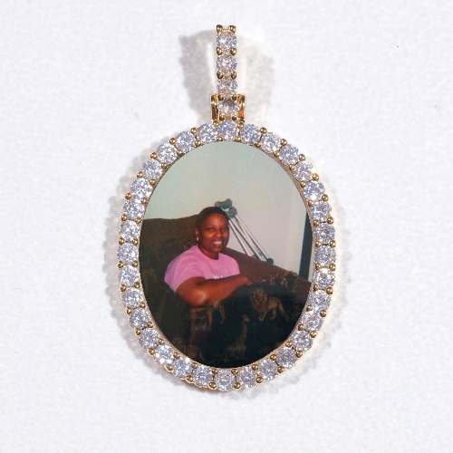 3D Oval Custom Picture Pendant