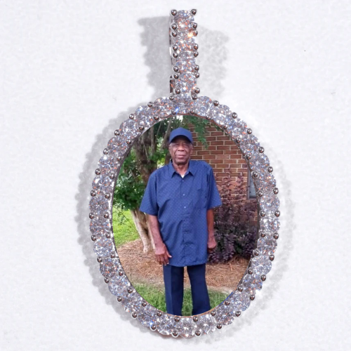 Large 3D Oval Custom Picture Pendant