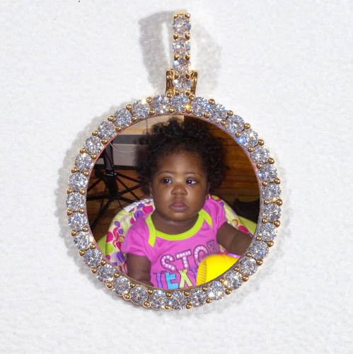 3D CIRCLE CUSTOM PICTURE PENDANT SMALL SIZE
